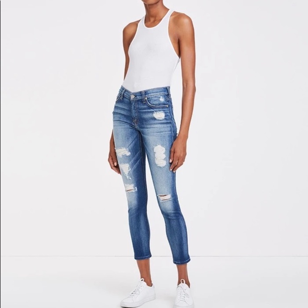 7 For All Mankind distressed denim size 25